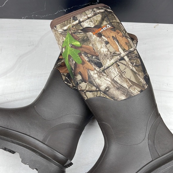 Hisea Men’s Waterproof Rubber Boots Black/Camo sz 6 - Picture 7 of 11
